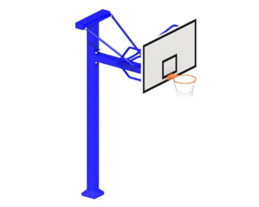 型號：YJD-Y128 預(yù)埋式方管籃球架